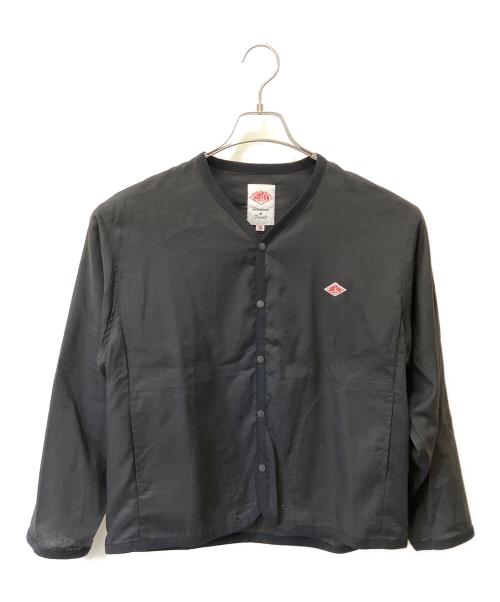 DANTON（ダントン）DANTON (ダントン) リネンポリエステルクロス シャツカーディガン ブラック サイズ:36の古着・服飾アイテム