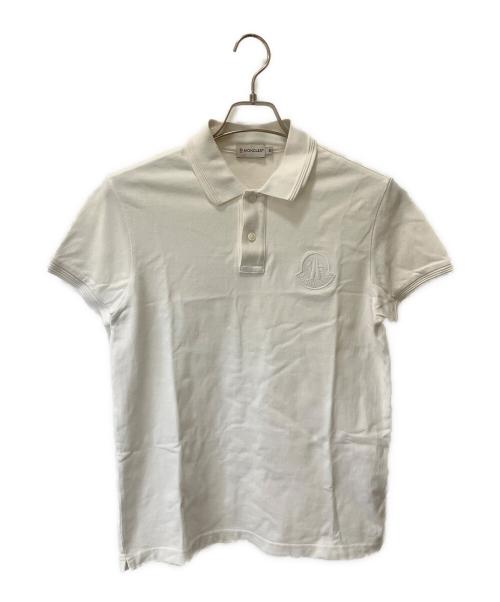 MONCLER（モンクレール）MONCLER (モンクレール) ポロシャツ ホワイト サイズ:Mの古着・服飾アイテム