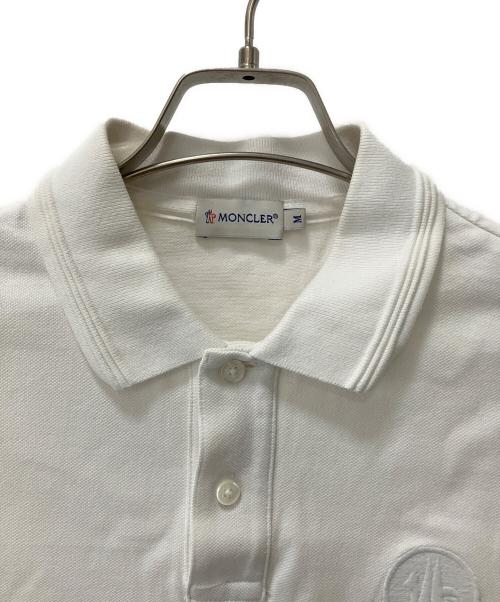 MONCLER（モンクレール）MONCLER (モンクレール) ポロシャツ ホワイト サイズ:Mの古着・服飾アイテム