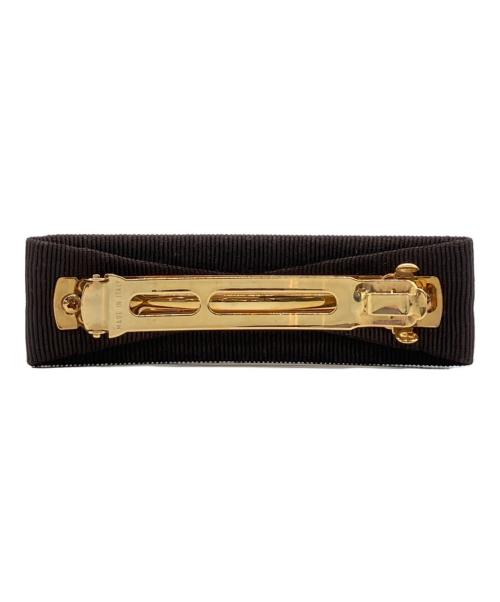 Salvatore Ferragamo（サルヴァトーレ フェラガモ）Salvatore Ferragamo (サルヴァトーレ フェラガモ) リボンバレッタ ダークブラウンの古着・服飾アイテム