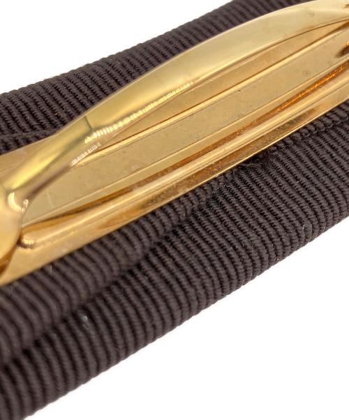 Salvatore Ferragamo（サルヴァトーレ フェラガモ）Salvatore Ferragamo (サルヴァトーレ フェラガモ) リボンバレッタ ダークブラウンの古着・服飾アイテム