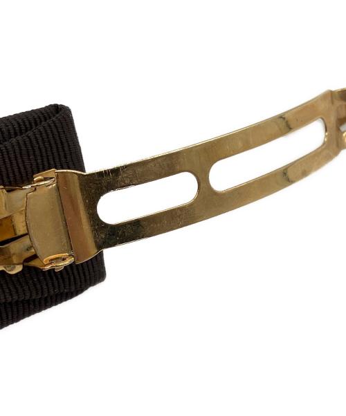 Salvatore Ferragamo（サルヴァトーレ フェラガモ）Salvatore Ferragamo (サルヴァトーレ フェラガモ) リボンバレッタ ダークブラウンの古着・服飾アイテム