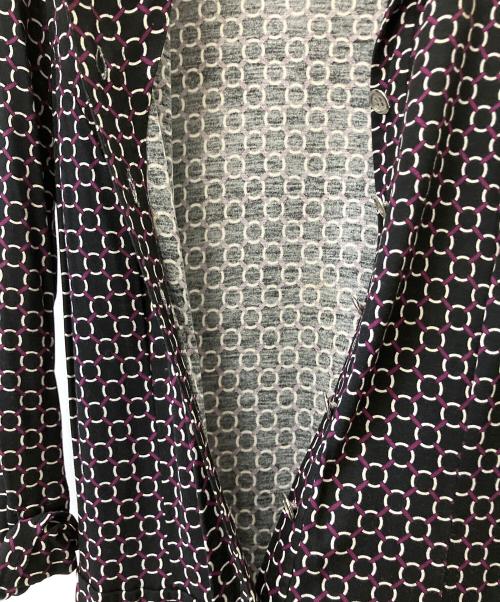 BURBERRY LONDON（バーバリーロンドン）BURBERRY LONDON (バーバリーロンドン) 長袖ワンピース ブラック×パープル サイズ:38の古着・服飾アイテム