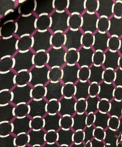 BURBERRY LONDON（バーバリーロンドン）BURBERRY LONDON (バーバリーロンドン) 長袖ワンピース ブラック×パープル サイズ:38の古着・服飾アイテム