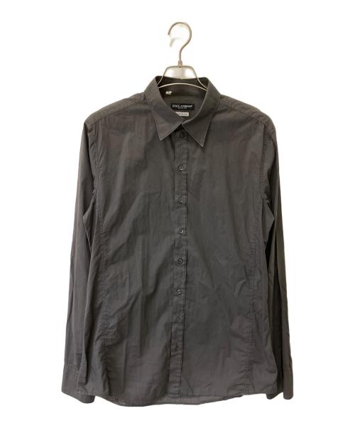 DOLCE & GABBANA（ドルチェ＆ガッバーナ）DOLCE & GABBANA (ドルチェ＆ガッバーナ) コットンシャツ チャコールグレー サイズ:41の古着・服飾アイテム