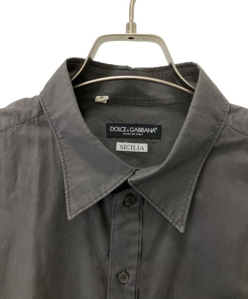 DOLCE & GABBANA（ドルチェ＆ガッバーナ）DOLCE & GABBANA (ドルチェ＆ガッバーナ) コットンシャツ チャコールグレー サイズ:41の古着・服飾アイテム