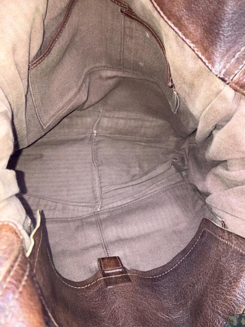 genten（ゲンテン）genten (ゲンテン) レザートートバッグ ブラウンの古着・服飾アイテム