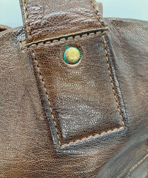 genten（ゲンテン）genten (ゲンテン) レザートートバッグ ブラウンの古着・服飾アイテム