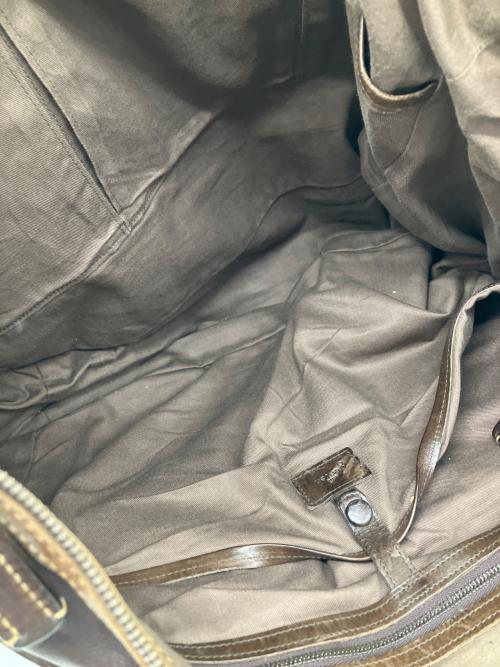 genten（ゲンテン）genten (ゲンテン) レザーボストンバッグ ブラウンの古着・服飾アイテム