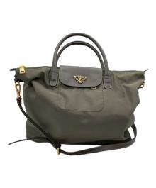 PRADA（プラダ）の古着「2WAYショルダーバッグ」｜カーキ