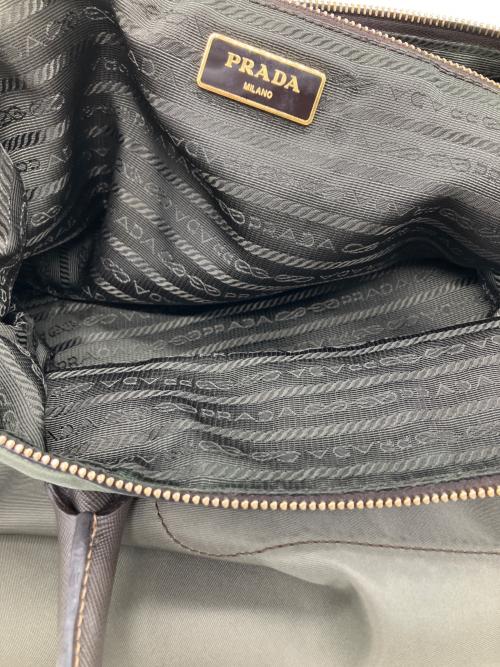 PRADA（プラダ）PRADA (プラダ) 2WAYショルダーバッグ カーキの古着・服飾アイテム
