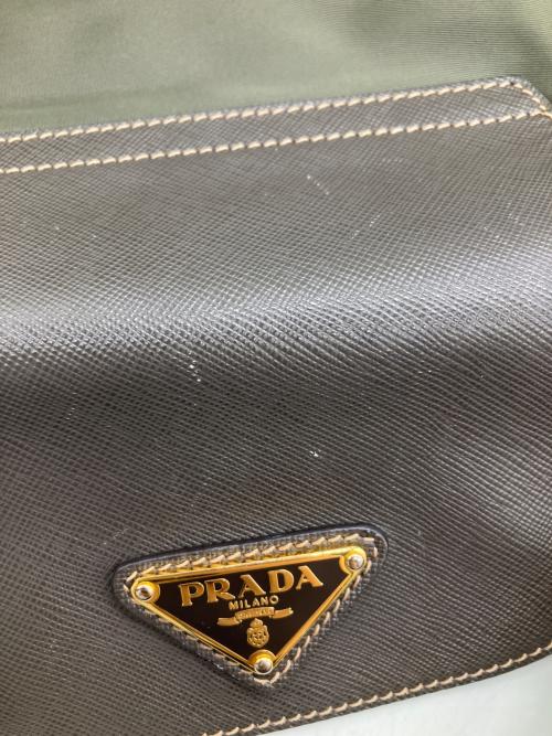 PRADA（プラダ）PRADA (プラダ) 2WAYショルダーバッグ カーキの古着・服飾アイテム