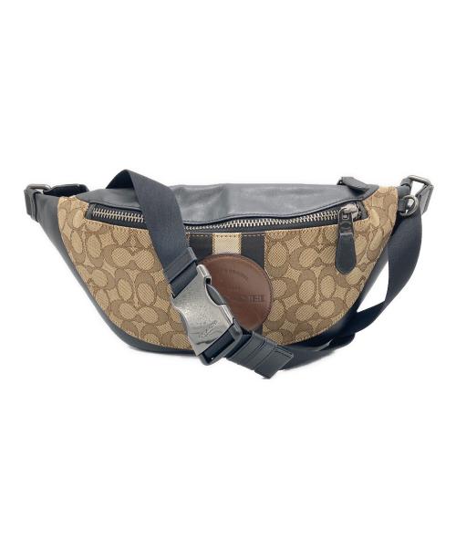 COACH（コーチ）COACH (コーチ) ウエストバッグ ブラック×ブラウンの古着・服飾アイテム