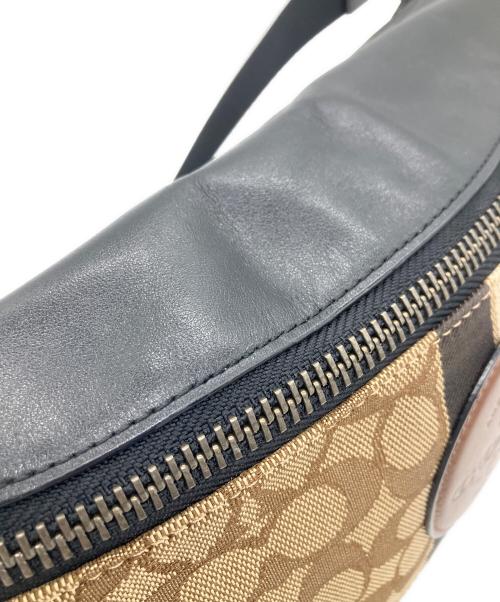 COACH（コーチ）COACH (コーチ) ウエストバッグ ブラック×ブラウンの古着・服飾アイテム