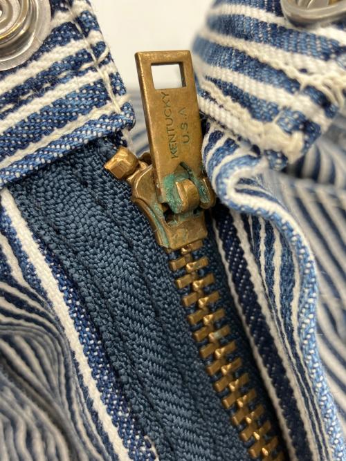 EVISU（エヴィス）EVISU (エヴィス) デニムカーゴパンツ ブルー×ホワイト サイズ:34の古着・服飾アイテム