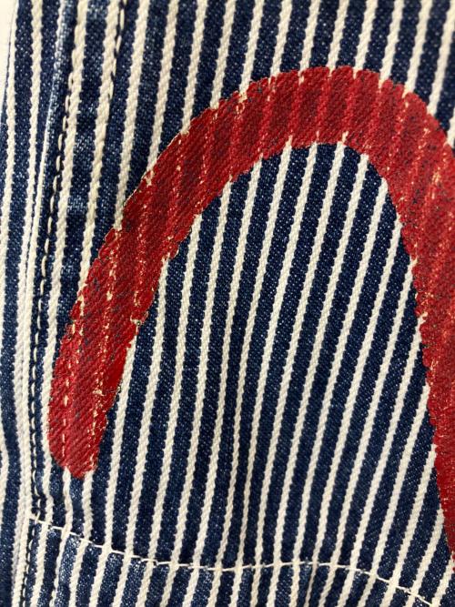 EVISU（エヴィス）EVISU (エヴィス) デニムカーゴパンツ ブルー×ホワイト サイズ:34の古着・服飾アイテム