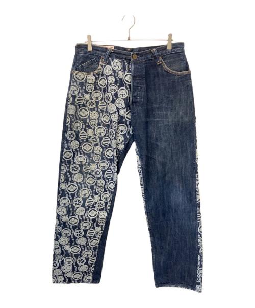 YAMANE（ヤマネ）YAMANE (ヤマネ) EVISU (エヴィス) デニムパンツ ネイビー サイズ:W35×L31の古着・服飾アイテム