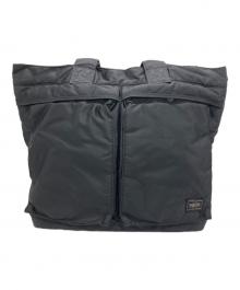 PORTER（ポーター）の古着「トートバッグ　タンカー」｜ブラック×オレンジ