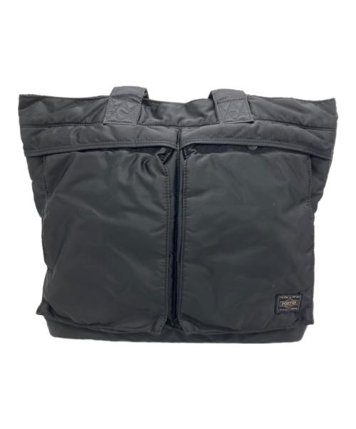 PORTER（ポーター）PORTER (ポーター) トートバッグ　タンカー ブラック×オレンジの古着・服飾アイテム