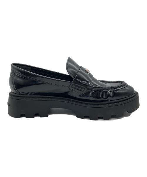 MARC JACOBS（マークジェイコブス）MARC JACOBS (マークジェイコブス) フランキープラットフォームローファー ブラック サイズ:24.5cmの古着・服飾アイテム
