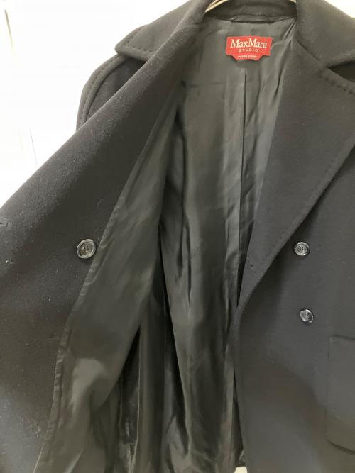 Max Mara Studio（マックスマーラ ストゥディオ）Max Mara Studio (マックスマーラ ストゥディオ) Pコート ブラック サイズ:42の古着・服飾アイテム