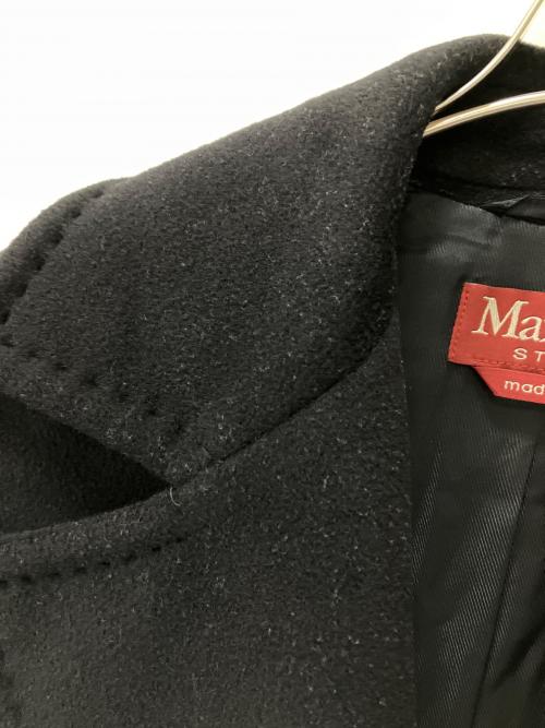 Max Mara Studio（マックスマーラ ストゥディオ）Max Mara Studio (マックスマーラ ストゥディオ) Pコート ブラック サイズ:42の古着・服飾アイテム