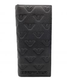 EMPORIO ARMANI（エンポリオ アルマーニ）の古着「長財布　オールオーバーエンボスイーグル」｜ブラック