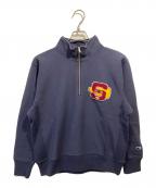 Champion REVERSE WEAVEチャンピオン リバース ウィーブ）の古着「リバースウィーブ ハーフジップスウェットシャツ」｜ネイビー