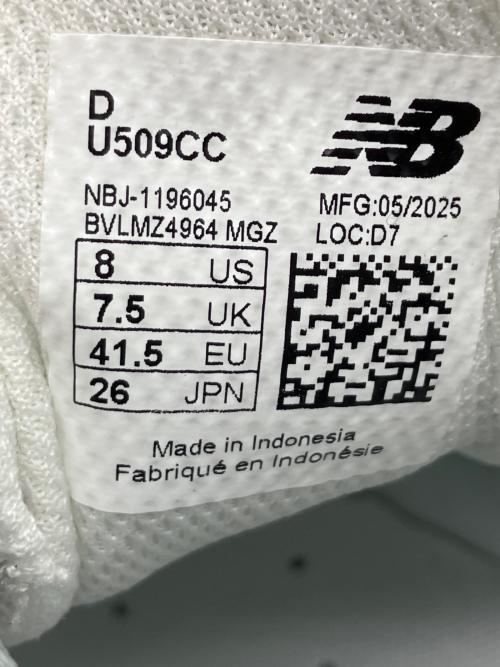 NEW BALANCE（ニューバランス）NEW BALANCE (ニューバランス) スニーカー　U509 アイボリー×ブラック サイズ:26cmの古着・服飾アイテム