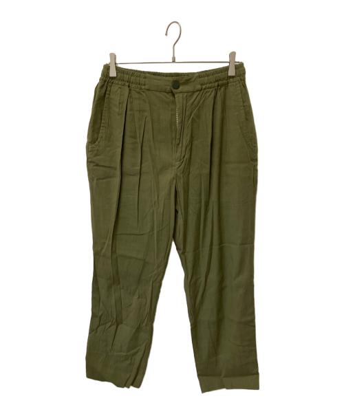 WHITE MOUNTAINEERING（ホワイトマウンテ二アニング）WHITE MOUNTAINEERING (ホワイトマウンテ二アニング) 2タック ワイドテーパード イージーパンツ オリーブ サイズ:SIZE 1の古着・服飾アイテム