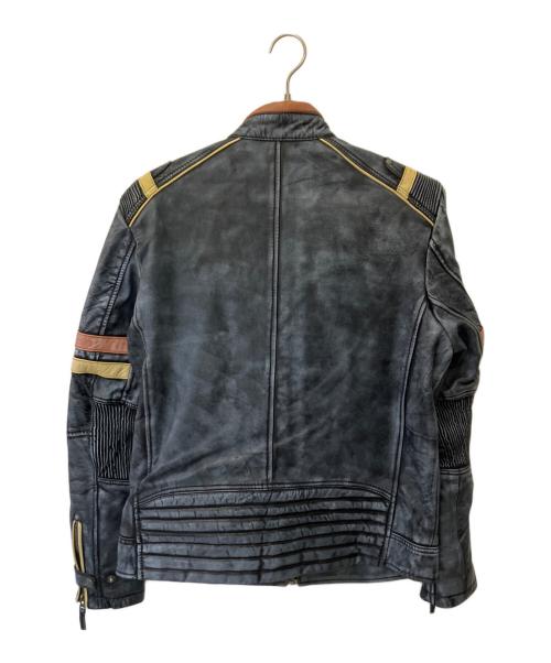 Ashwood Luxury（アッシュウッド・ラグジュアリー）Ashwood Luxury (アッシュウッド・ラグジュアリー) ライダースジャケット Snowy Black サイズ:Lの古着・服飾アイテム