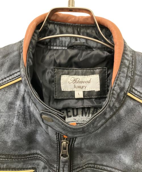 Ashwood Luxury（アッシュウッド・ラグジュアリー）Ashwood Luxury (アッシュウッド・ラグジュアリー) ライダースジャケット Snowy Black サイズ:Lの古着・服飾アイテム