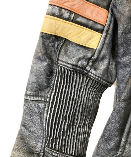 Ashwood Luxury（アッシュウッド・ラグジュアリー）Ashwood Luxury (アッシュウッド・ラグジュアリー) ライダースジャケット Snowy Black サイズ:Lの古着・服飾アイテム