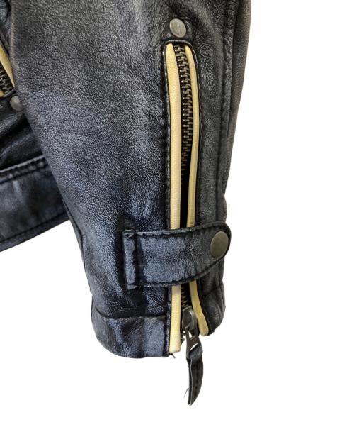Ashwood Luxury（アッシュウッド・ラグジュアリー）Ashwood Luxury (アッシュウッド・ラグジュアリー) ライダースジャケット Snowy Black サイズ:Lの古着・服飾アイテム