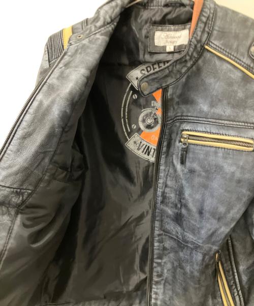 Ashwood Luxury（アッシュウッド・ラグジュアリー）Ashwood Luxury (アッシュウッド・ラグジュアリー) ライダースジャケット Snowy Black サイズ:Lの古着・服飾アイテム