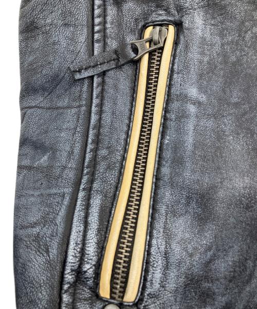Ashwood Luxury（アッシュウッド・ラグジュアリー）Ashwood Luxury (アッシュウッド・ラグジュアリー) ライダースジャケット Snowy Black サイズ:Lの古着・服飾アイテム