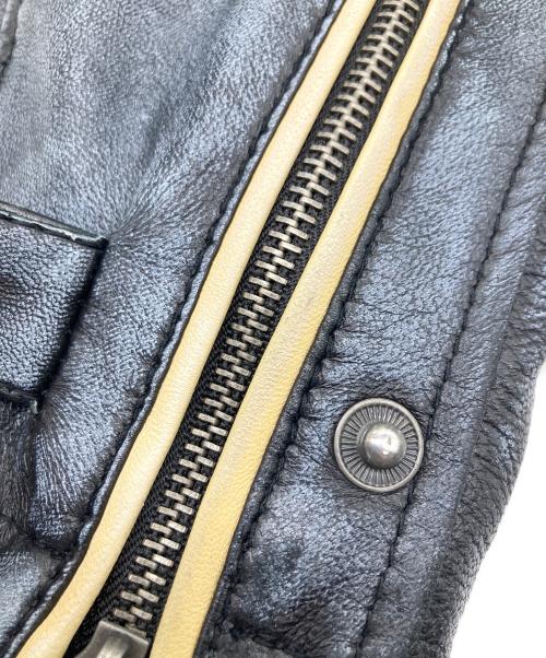 Ashwood Luxury（アッシュウッド・ラグジュアリー）Ashwood Luxury (アッシュウッド・ラグジュアリー) ライダースジャケット Snowy Black サイズ:Lの古着・服飾アイテム