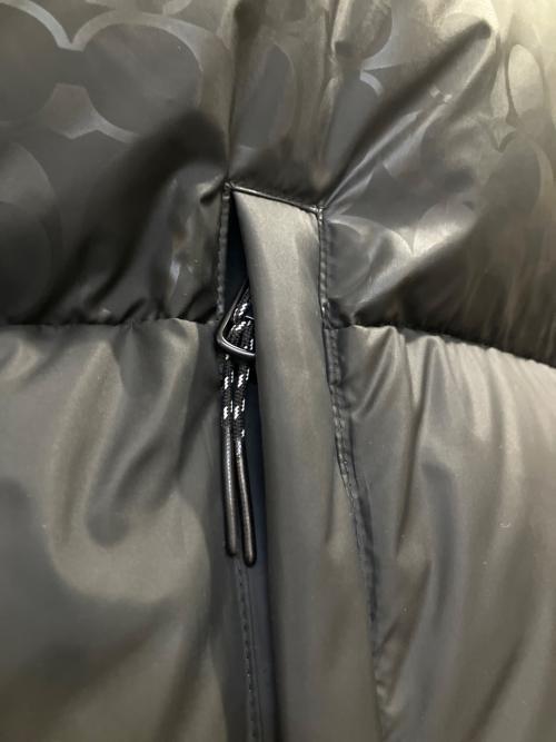 COACH（コーチ）COACH (コーチ) シグネチャー / カラーブロックダウンジャケット ブラック サイズ:Sの古着・服飾アイテム