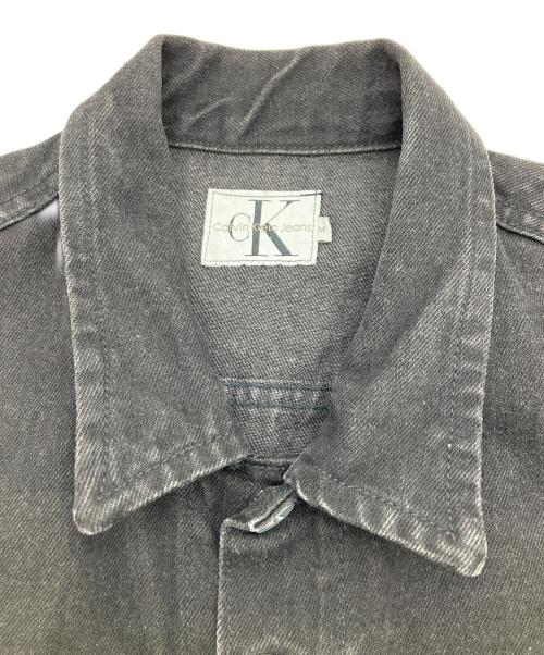 Calvin Klein Jeans（カルバンクラインジーンズ）Calvin Klein Jeans (カルバンクラインジーンズ) デニムジャケット ブラック サイズ:Mの古着・服飾アイテム