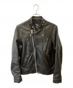 Schottショット）の古着「ダブルブレストライダースジャケット」｜ブラック