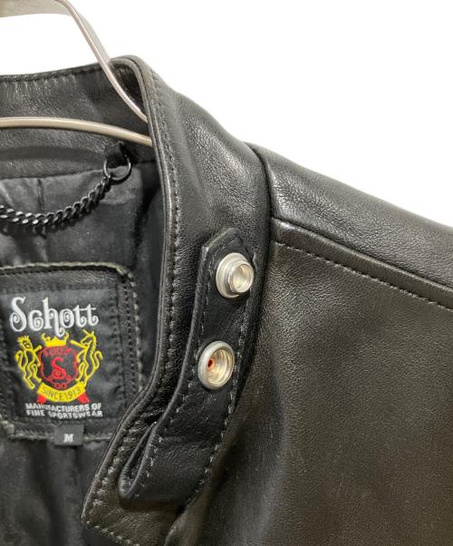 Schott（ショット）Schott (ショット) ダブルブレストライダースジャケット ブラック サイズ:Mの古着・服飾アイテム