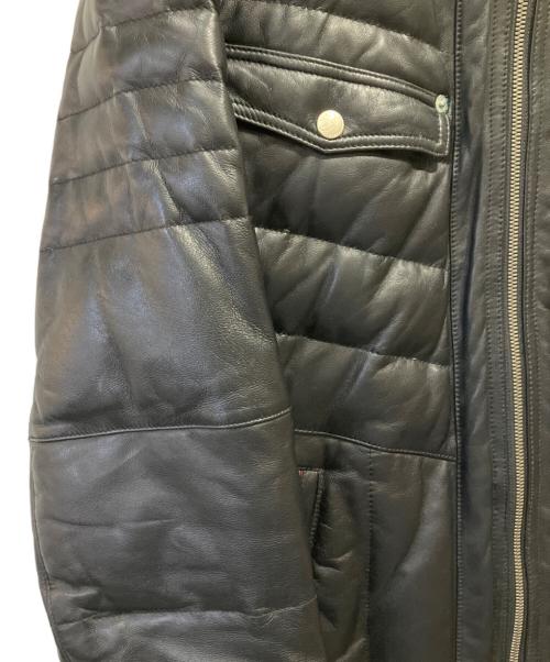 CASTELBAJAC（カステルバジャック）CASTELBAJAC (カステルバジャック) ラムレザーダウンジャケット ブラック サイズ:46の古着・服飾アイテム