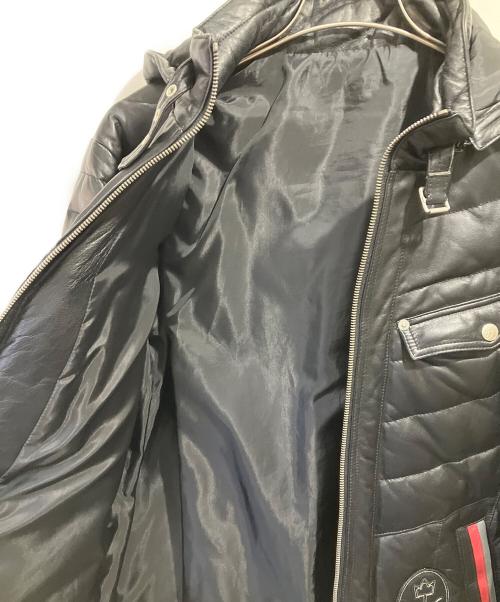 CASTELBAJAC（カステルバジャック）CASTELBAJAC (カステルバジャック) ラムレザーダウンジャケット ブラック サイズ:46の古着・服飾アイテム