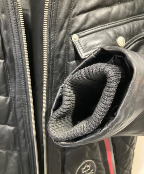 CASTELBAJAC（カステルバジャック）CASTELBAJAC (カステルバジャック) ラムレザーダウンジャケット ブラック サイズ:46の古着・服飾アイテム