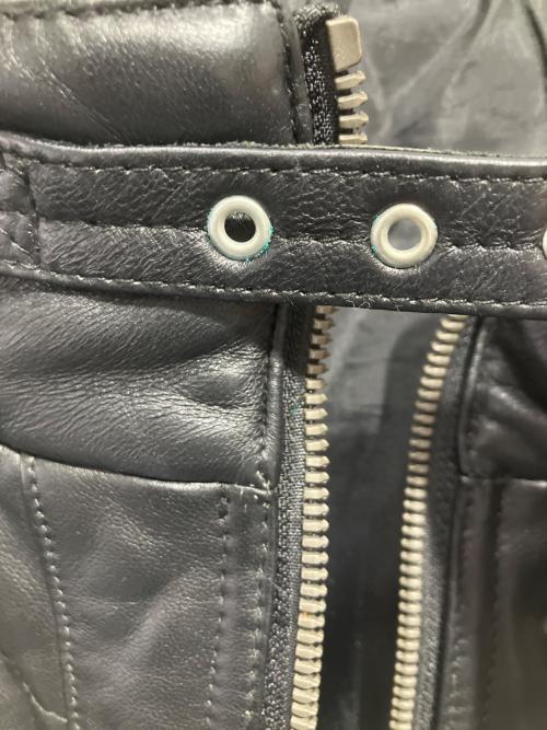 CASTELBAJAC（カステルバジャック）CASTELBAJAC (カステルバジャック) ラムレザーダウンジャケット ブラック サイズ:46の古着・服飾アイテム