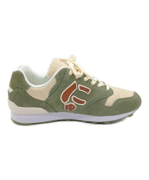 Sangacio（サンガッチョ）Sangacio (サンガッチョ) ローカットスニーカー　にゅ～ずLinen×Olive アイボリー×オリーブ サイズ:26cmの古着・服飾アイテム