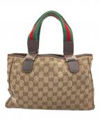 GUCCIグッチ）の古着「ハンドバッグ　シェリーライン」｜ブラウン