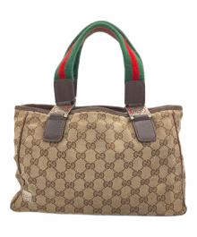GUCCI（グッチ）の古着「ハンドバッグ　シェリーライン」｜ブラウン