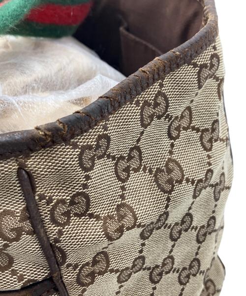 GUCCI（グッチ）GUCCI (グッチ) ハンドバッグ　シェリーライン ブラウンの古着・服飾アイテム