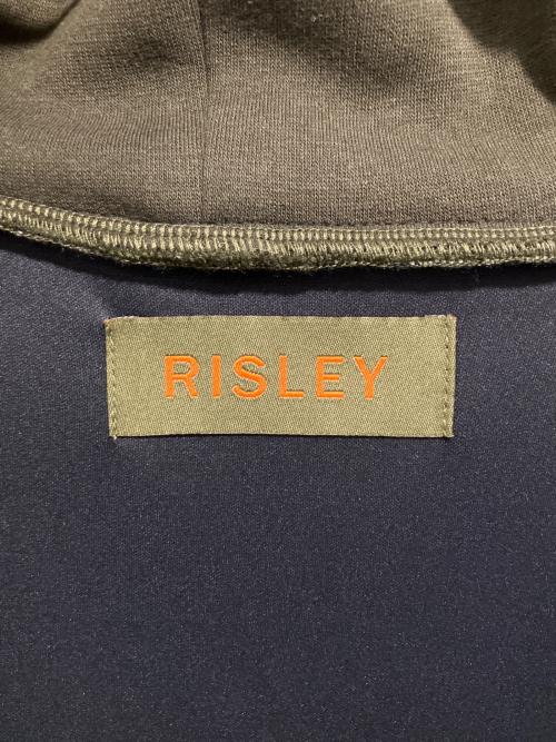 Risley（リズレー）Risley (リズレー) バックパンチング フリルフーディー グレー×カーキ サイズ:FREE 未使用品の古着・服飾アイテム